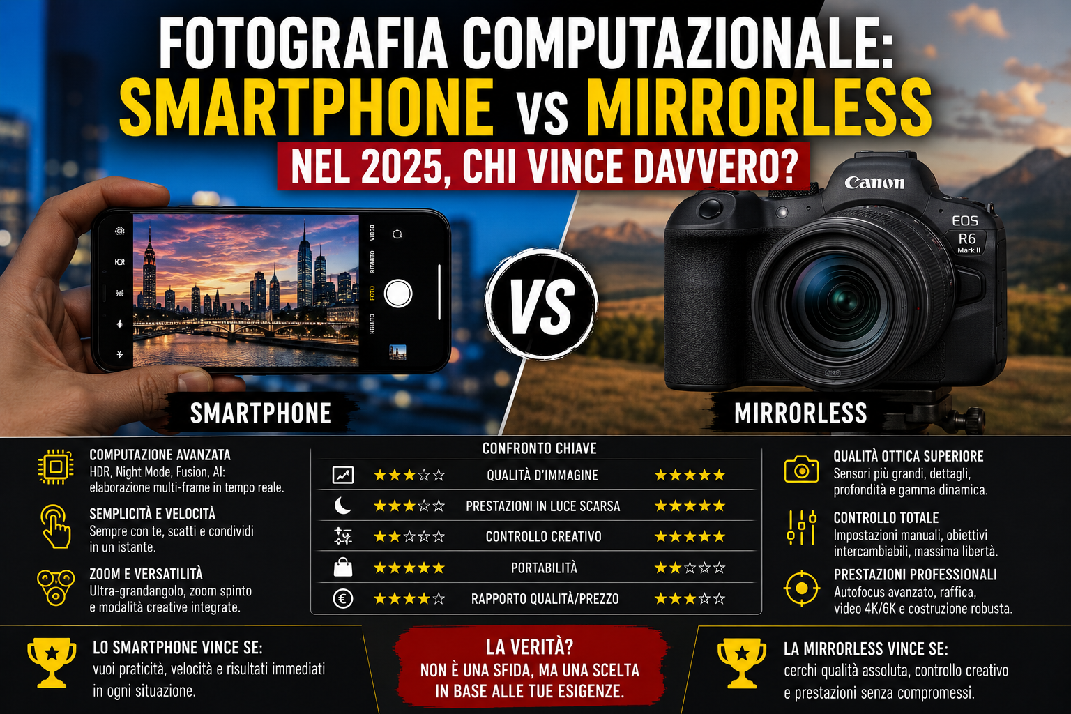 Fotografia Computazionale: Smartphone vs Mirrorless nel 2025, Chi Vince Davvero?