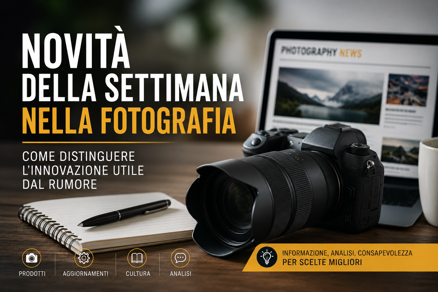 Novità della settimana nella fotografia: come distinguere l’innovazione utile dal rumore