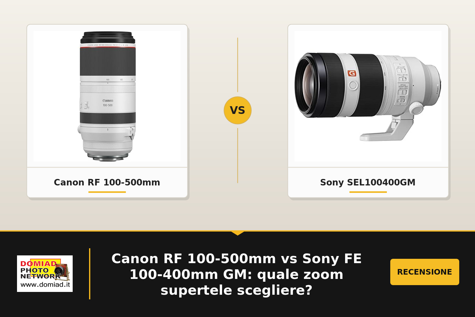 Canon RF 100-500mm vs Sony FE 100-400mm GM: quale zoom supertele scegliere?