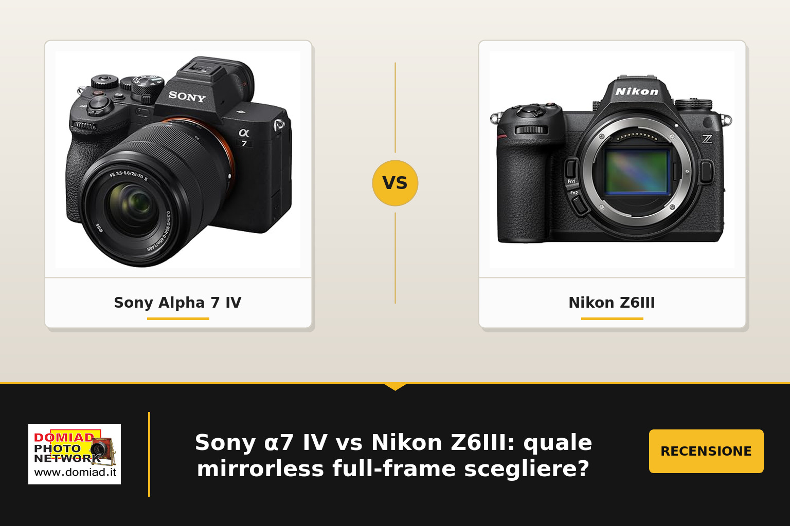 Sony α7 IV vs Nikon Z6III: quale mirrorless full-frame scegliere?