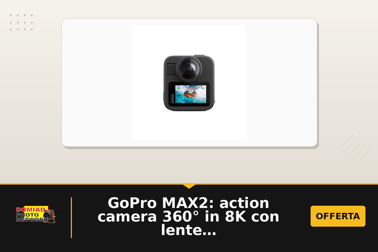 GoPro MAX2: action camera 360° in 8K con lente sostituibile e montaggio invisibile