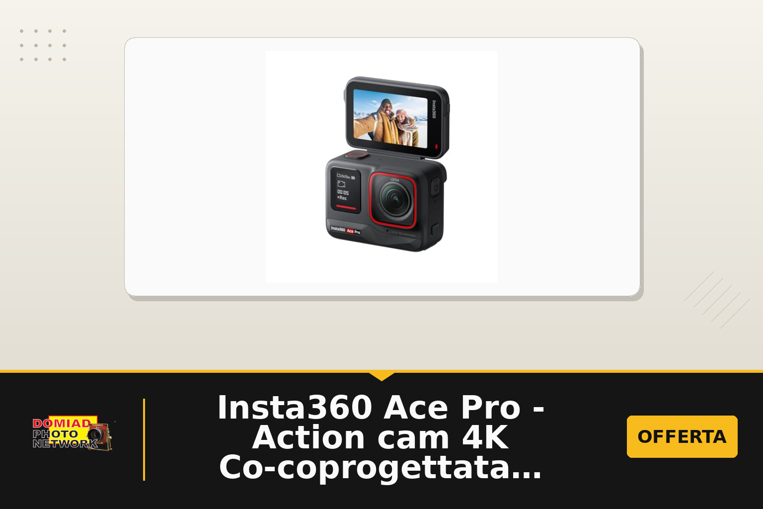 Insta360 Ace Pro - Action cam 4K Co-coprogettata con Leica
