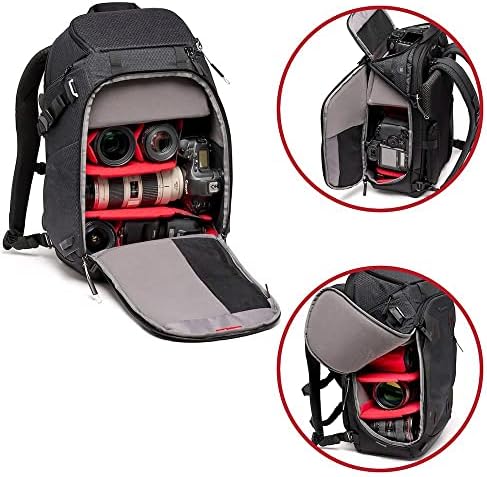 Manfrotto PRO Light Multiloader M, Zaino Fotografico per Fotocamere, 4 Punti di Accesso, Attacchi per Treppiede Multipli, 3 Modalità di Utilizzo, Divisori Intercambiabili, Nero — foto prodotto Amazon
