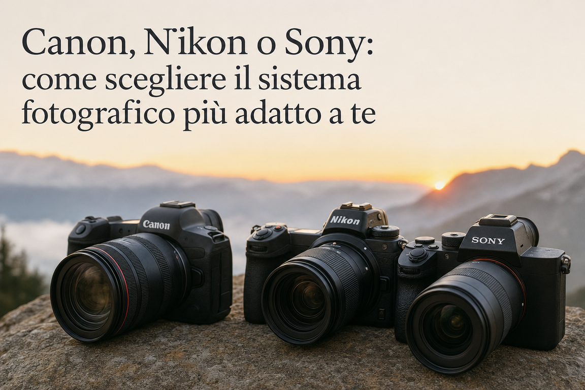 Canon, Nikon o Sony: come scegliere il sistema fotografico più adatto a te
