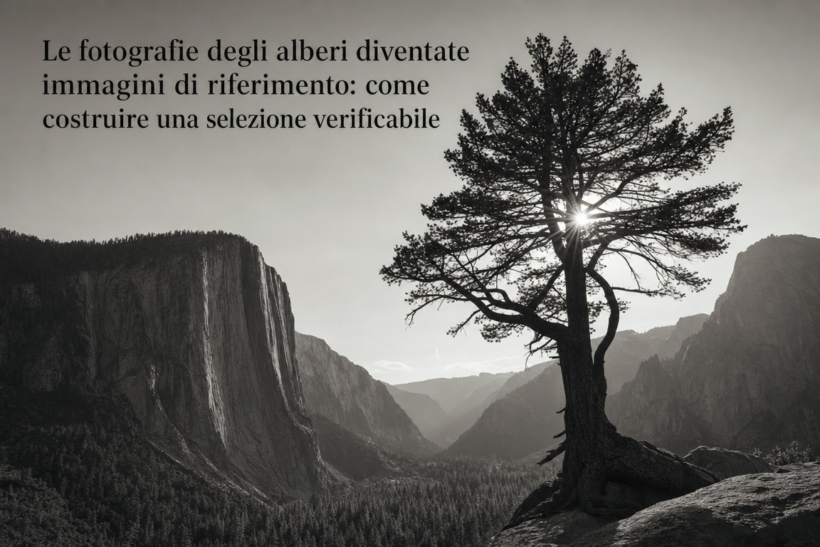 Le fotografie degli alberi diventate immagini di riferimento: come costruire una selezione verificabile